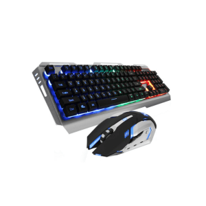 COX 멤브레인 실버 알루미늄 게이밍 유선 키보드 + 마우스세트